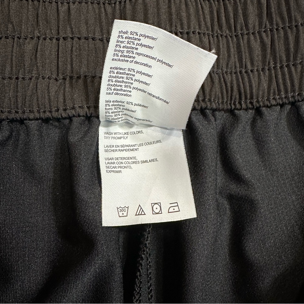 Speedo Womens Swim Skirt Skort XL Black Compression Shorts Athletic Swim Bottom - Picture 6 of 7
